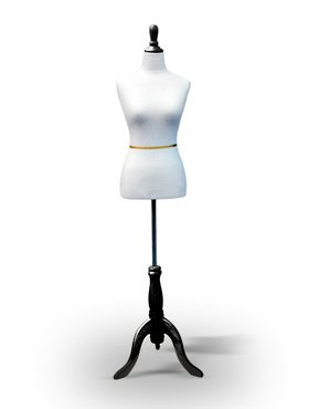 New White Female Dress Form Size 6-8 Medium 35" 26" 32"