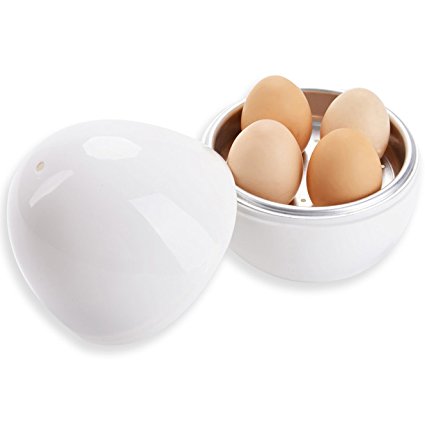 Bangcool Microwave Boiler/Cooker Egg Poacher Chicken Shaped for 4 Eggs Plastic and Aluminum