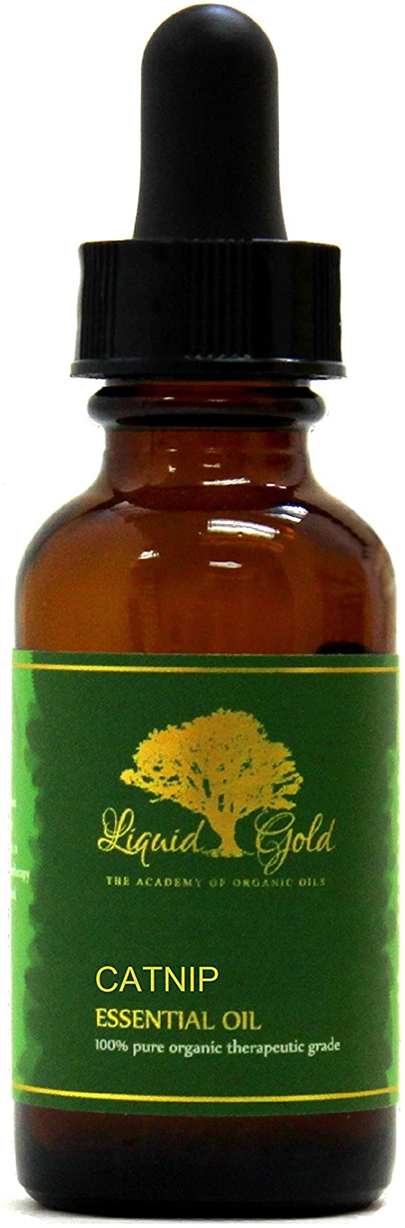 1.1 Oz with a Glass Dropper Premium Catnip Essential Oil Liquid Gold Pure Organic Natural Aromatherapy