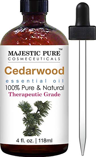 Majestic Pure Cedarwood Essential Oil, Pure and Natural with Therapeutic Grade,