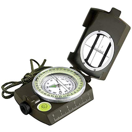 FIESAND Eyeskey Multifunctional Military Lensatic Tactical Compass | Impact Resistant and Waterproof |Metal Sighting Navigation Compasses for Hiking, Camping, Motoring, Boating, Boy Scout