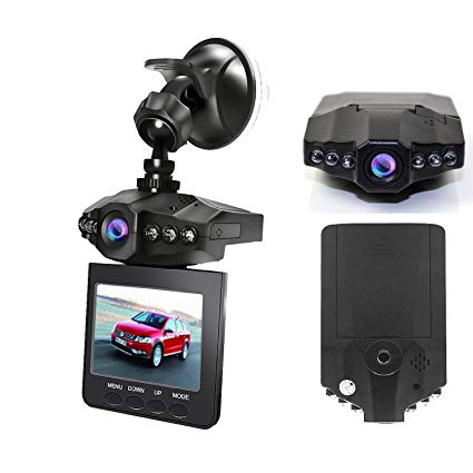 Dash Cam, Dyzeryk Car dashboard Camera 2.5" Screen,270 degrees whirl Screen,6 Infrared Fill Light With Loop Recording, Night Vision