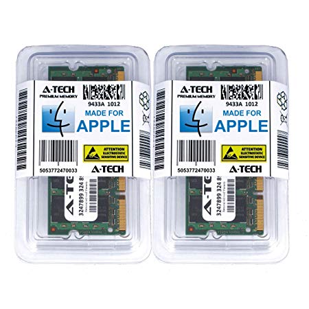 A-Tech For Apple 4GB Kit 2 x 2GB PC2-6400 800MHz iMac MacBook Mid 2009 Early 2008 MC240LL/A A1181 MB323LL/A A1224 MB324LL/A MB325LL/A A1225 MB398LL/A Memory RAM