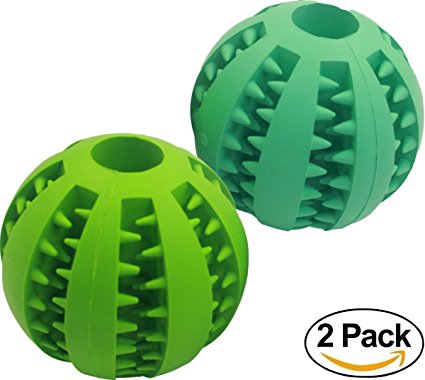 DingTai Toy Ball for Dogs Tooth Cleaning Dog Toy Balls for Pet Non-Toxic Soft Rubbe Silicone Pack of 2
