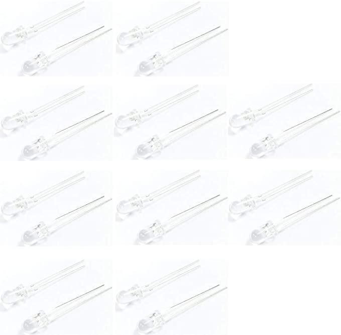 HiLetgo 20pcs 5MM Photodiode Photosensitive Diode Light Sensitive Diode Round F5 Photodiode 3V