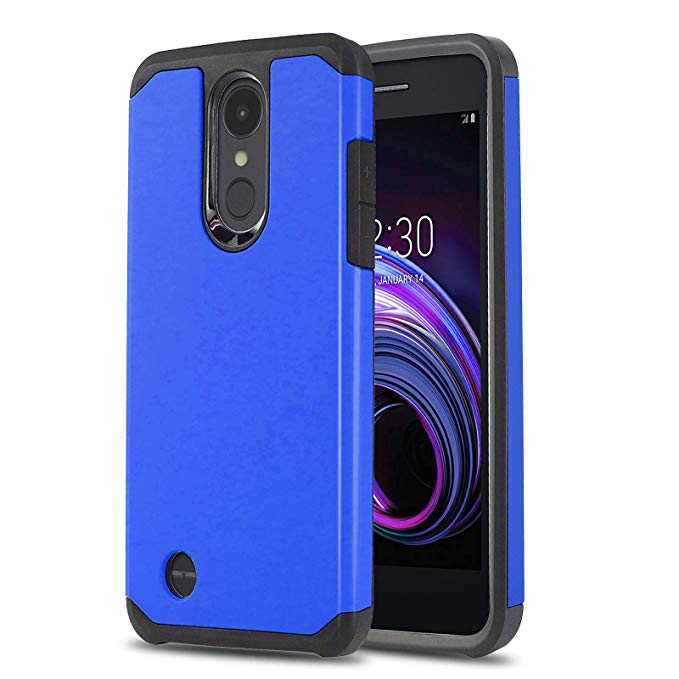 Phone Case for [LG Rebel 4 LTE (L212VL, L211BL)], [DuoTEK Series][Blue] Shockproof Cover [Impact Resistant][Defender] for LG Rebel 4 LTE (Tracfone, Simple Mobile, Straight Talk, Total Wireless)