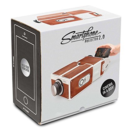 JHD Portable DIY Cardboard Smart Phone Projector Cinema Mini Projector Toy Gift