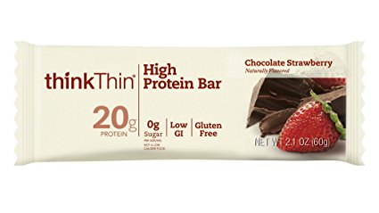 thinkThin High Protein Bars, Chocolate Strawberry 2.1 oz Bar (10 Count)