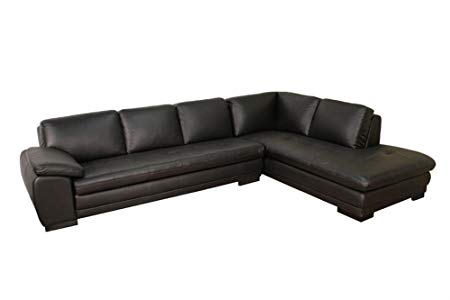 Baxton Studio Leather Sectional in Black
