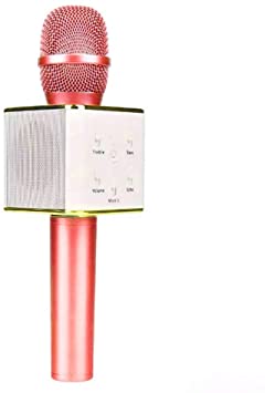 Aztine Handheld Wireless Bluetooth Karaoke Microphone for Thanks Giving Day, Portable Karaoke and Christmas Home Birthday Party Speaker for iPhone/Android/iPad/Huawei/All Smartphone (Rose Gold)
