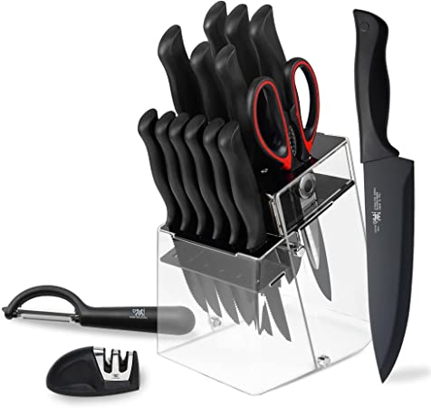 HD HUNTER.DUAL Knife Sets for Kitchen with Block, HUNTER.DUAL 15