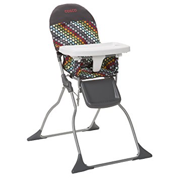 Cosco Simple Fold High Chair, Rainbow Dots