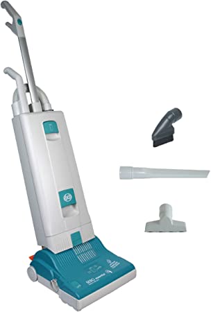 SEBO 9591AT Essential G1 Upright Vacuum with 12-Inch Power Head, Light Gray and Teal - Corded