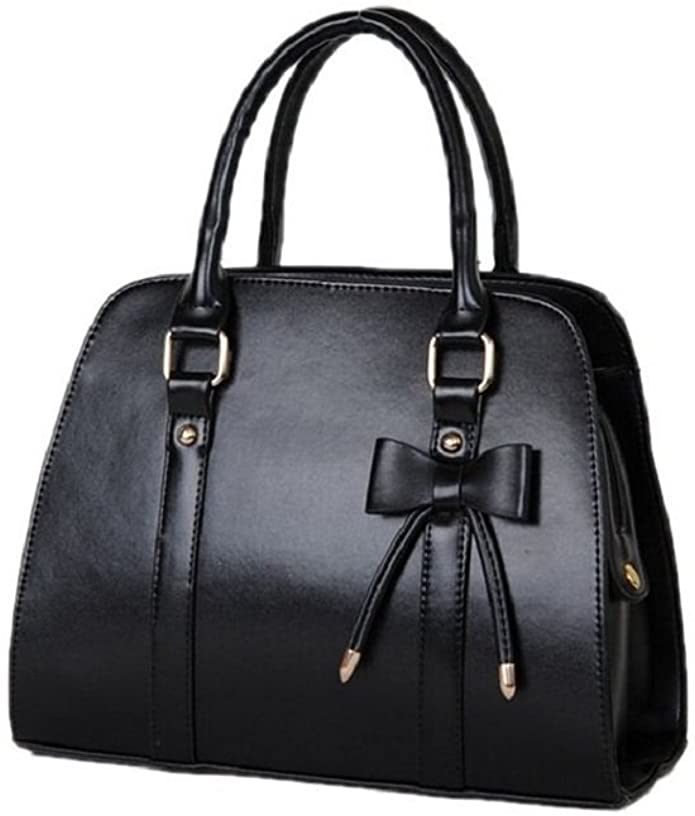 Catkit Vintage OL Style Womens Bowknot Tote Handbag Shoulder Bag Briefcase
