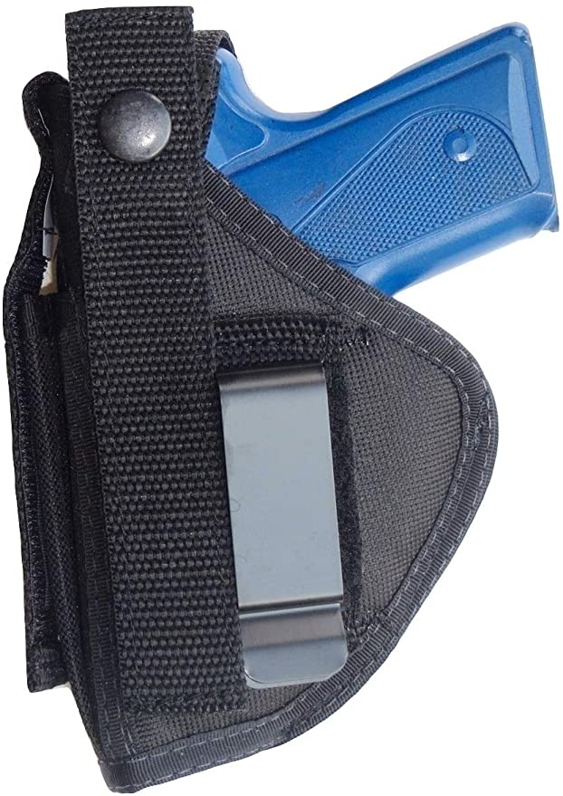 Federal Holsterworks Hip Holster for Sig Sauer P365 (Not XL) and Springfield Hellcat Without Laser, Clip-on or Belt Loop with Built-in Extra Magazine Pouch