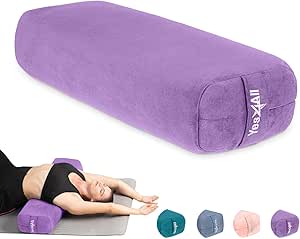 Yes4All Triple-Layer Sponge Yoga Bolster Pillow for Restorative Yoga & Meditation - Versatile Yoga Support Pillow, Balance & Poses Modification