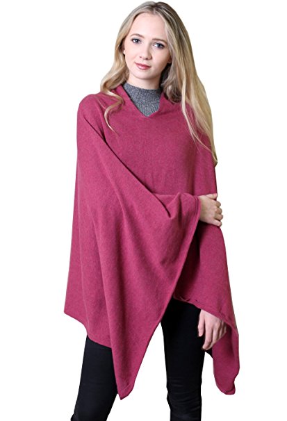 100% Organic Cotton 5-Way Knit Poncho Sweater Pullover Cardigan Topper, Super Soft (10 COLORS)