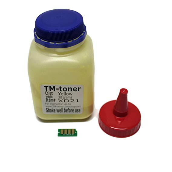 TM-toner © Compatible Yellow Toner refill kit with chip for Xerox Phaser 6022 6022/NI Wireless Color Photo Printer, Xerox WorkCentre 6027, 6027/NI 106R02758