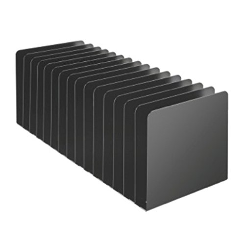STEELMASTER 15 Compartment Desktop Message Rack, 5.5 x 15.19 x 5.87 Inches, Black (26715MRVBK)