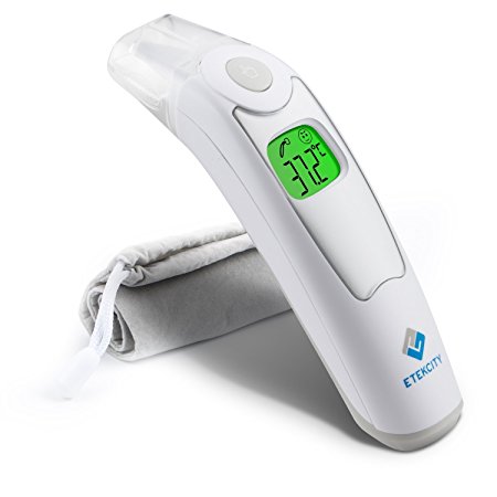 Etekcity Ear Thermometer Infrared Body Thermometer for Baby, FDA Certificated, 2-Year New Replacement Warranty, Clinically Tested, with Fever Alarm and Backlit Display