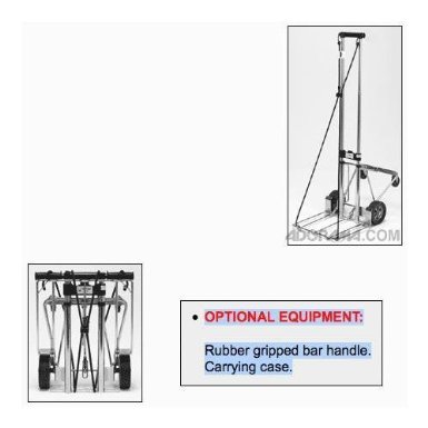 Remin Tri-Kart 800 Equipment & Luggage Hand Cart with 300 lb. Capacity.