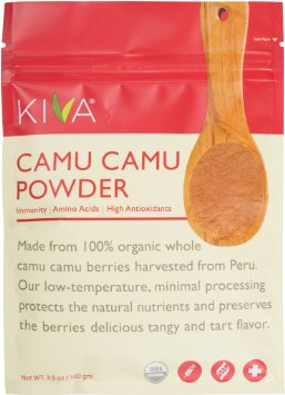 Kiva Organic Camu Camu Powder - Non-GMO RAW Vegan 35-Ounce Pouch