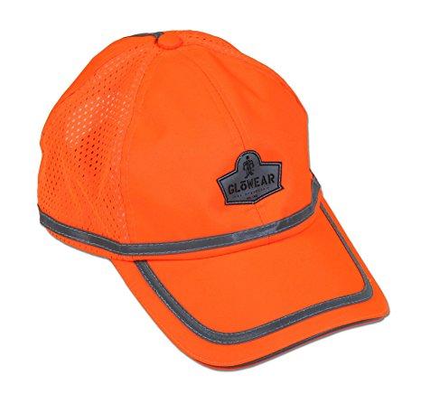 Ergodyne GloWear 8930 Hi-Vis Baseball Cap, Orange