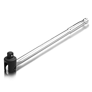 🏆Premium Pack 00206A 1/2 Inch Drive Premium Breaker Bar, 24" Length | Cr-V Steel