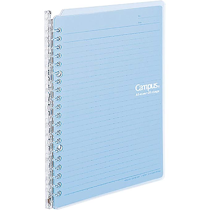 Kokuyo Campus Smart Ring Binder - A5 - 20 Rings - Light Blue [Office Product]