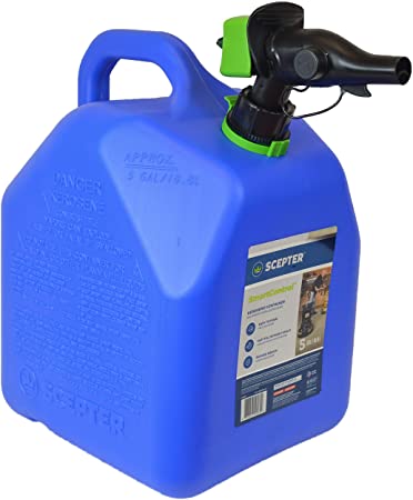 Scepter 5 Gallon Kerosene Can, FR1K502 with Spill Proof SmartControl Spout, Blue