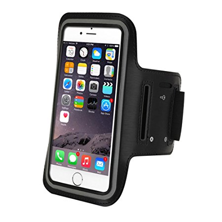 Refoss Water Resistant Sports Armband with Screen Protector for iPhone 7, 7 Plus, 6, 6S, 6 Plus(5.5-Inch), Galaxy S6/S5, Note 4 with Key Holder