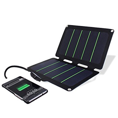 6oz 5V 10.6W Ultra Portable Solar Charger: Amazing Sun Power Generator for USB Electronics: Cell phone, Mobile, Power bank, Backup Battery, Accessories (Black Foldable)