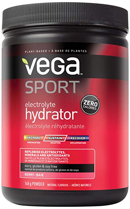 Vega Sport Electrolyte Hydrator, Berry, 5.2oz tub, 40 Servings