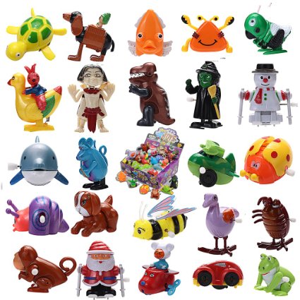Joyin Toy 24 Pieces Assorted Wind-up Toys for Kids Party Favors (2 Dozen)