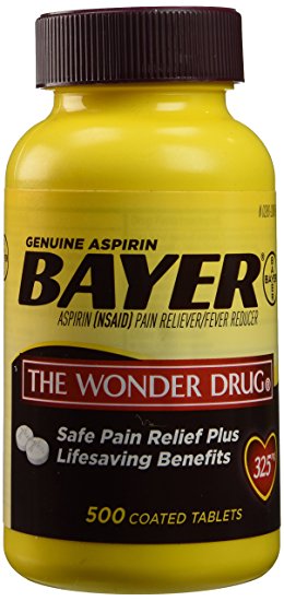 Bayer Aspirin Pain Reliever 325Mg - 500 Tablets