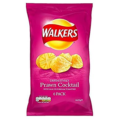 Walkers Prawn Cocktail Flavour Crisps Multipack 6 x 25g