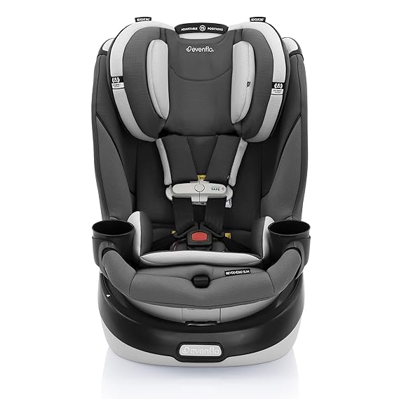 Evenflo Gold Revolve360 Slim 2-in-1 Rotational Car Seat with SensorSafe (Pearl Gray)