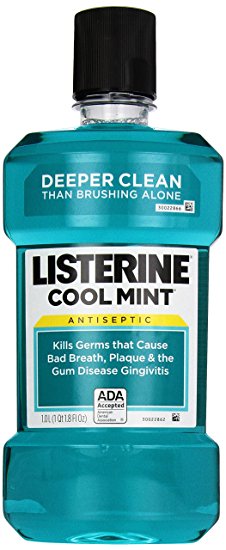 Listerine Antiseptic Mouthwash, Cool Mint, 33.8-Ounce Bottle