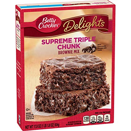 Betty Crocker Delights, Supreme Triple Chunk Brownie Mix, 17.8 oz