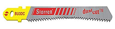 Starrett BU3DC-2 Bi-Metal Unique Unified Shank Dual Cut Wood Cutting Jig Saw Blade, 0.060-Inch Thickness, 9-19 TPI (Pack of 2)