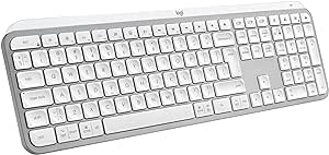 Logitech MX Keys S, Tastiera Wireless, Profilo Basso, Tasti Programmabili, Retroilluminazione, Bluetooth, USB C Ricaricabile, per PC Windows/Linux/Chrome/Mac - Grigio chiaro, Layout Italiano QWERTY