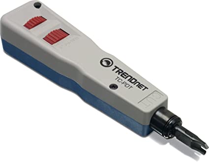 TRENDnet Punch Down Tool with 110 and Krone Blade, TC-PDT, Insert & Cut Terminations in one Operation, Precision Blades are Interchangeable & Reversible, Network Punch Tool, 110 Punch Down Tool,white