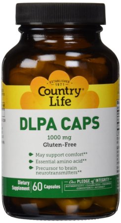 Country Life DLPA Caps,1000 mg with  B-6, Capsules, 60-Count