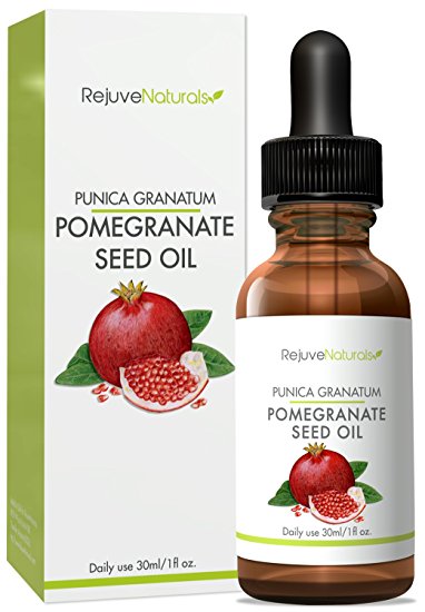 Pomegranate Seed Oil, Cold Pressed by RejuveNaturals ~ 100% Pure and Unrefined With No GMOs, Pesticides, or Hexane ~ Moisturizing Benefits for Skin & Hair