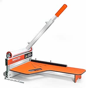 NAACOO Laminate Floor Cutter, 13“ Vinyl Floor Cutter with Wheel, Vinyl Plank Cutter – Just 1 Step Meet Angle&Length Cutting, Flooring Tools - Cuts Vinyl Plank, Engineer Wood, LVP/T, VCT, SPC, WPC