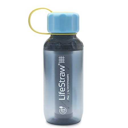 LifeStraw Play Kids Water Filter Bottle with 2-Stage Integrated Filter Straw for Safe and Clean Drinking Water