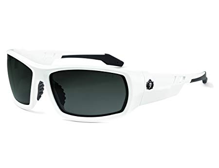 Skullerz Odin Safety Sunglasses - White Frame, Smoke Lens