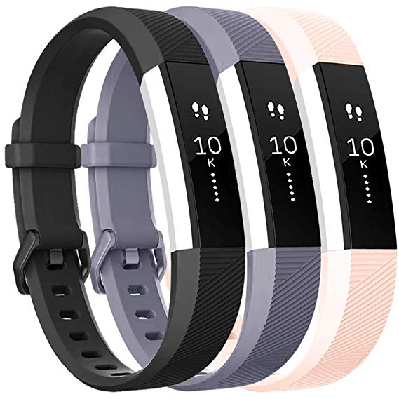 Vancle Replacement Bands Compatible with Fitbit Alta HR and Fitbit Alta (3 Pack), Newest Sport Wristbands with Secure Metal Buckle for Fitbit Alta HR/Fitbit Alta