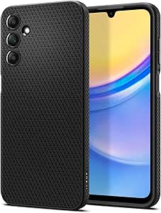 Spigen Liquid Air Hülle Kompatibel mit Samsung Galaxy A15 4G, Samsung Galaxy A15 5G -Schwarz