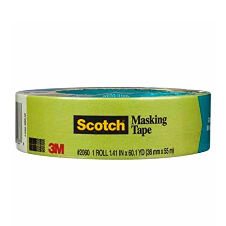 3M Masking Tape for Hard-to-Stick Surfaces, 1-Inch by 60-Yard